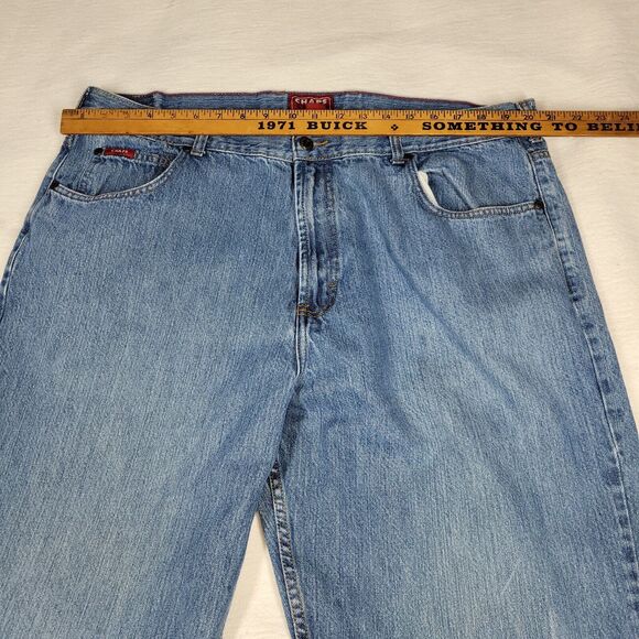 Vintage Chaps Jeans Mens Size 42x32 Straight Cotton Blue Denim Casual Work Job - Picture 11 of 16
